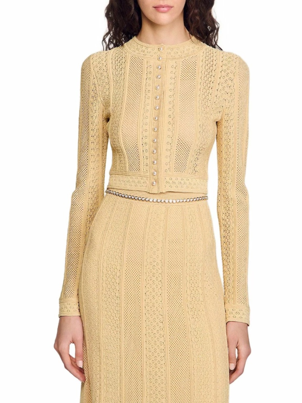 Divin Pointelle Knit Cardigan